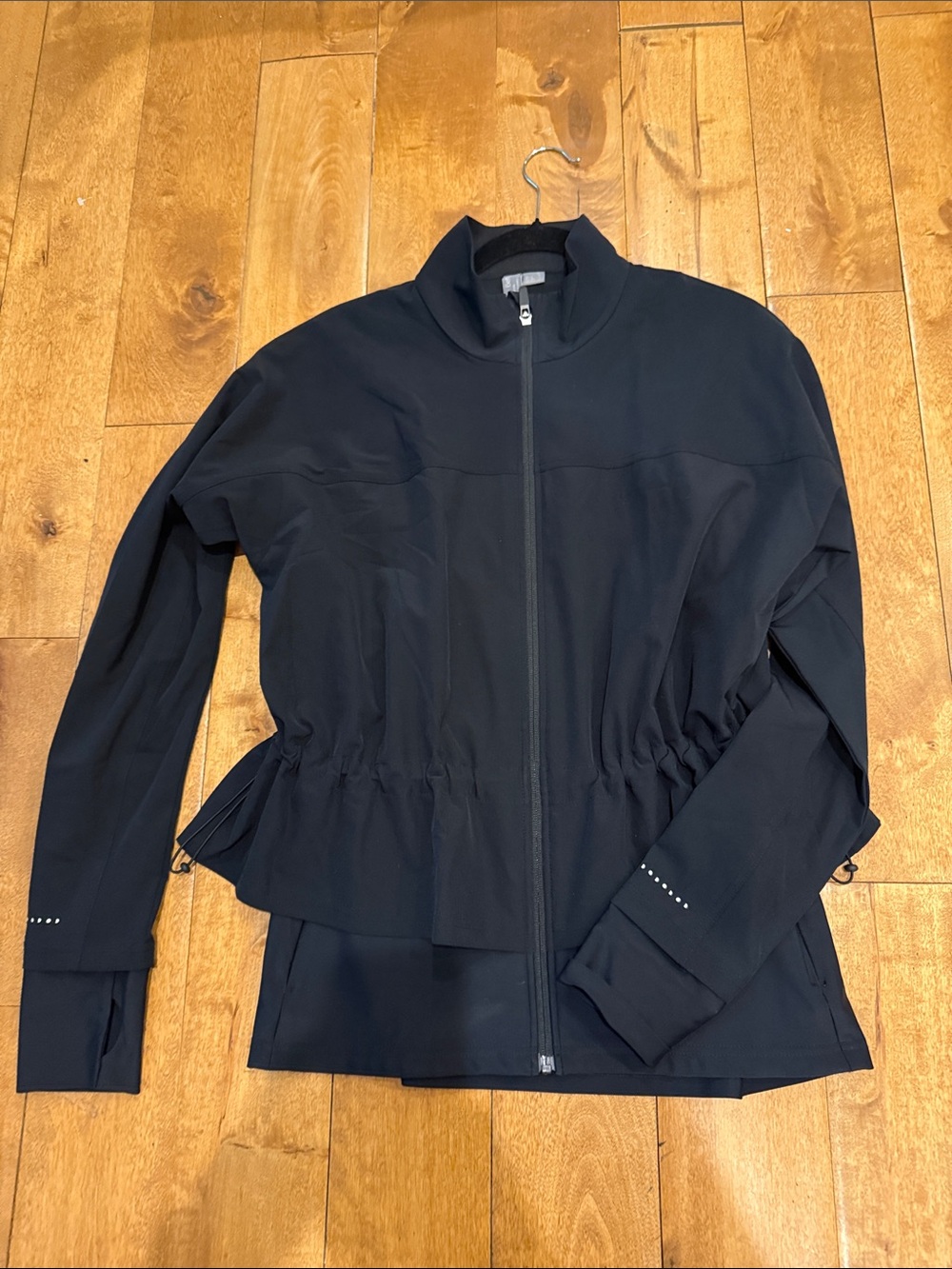 Sweaty Betty Black Cinch-Waist Fast Lane Running  Jacket with Full Zip